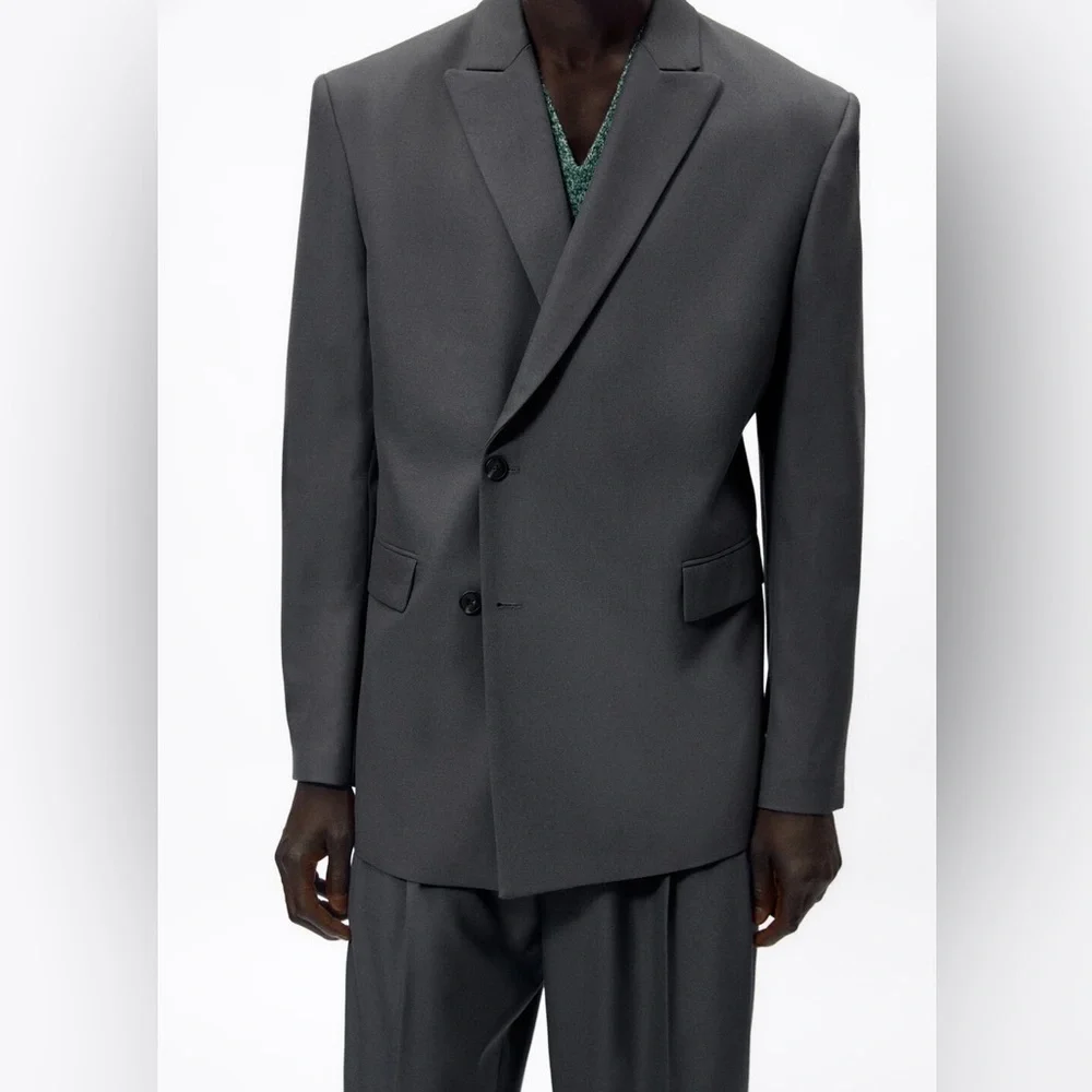 NWOT Zara Limited Edition Wool Blend Slim Fit Suit Blazer